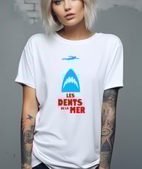 Image 1 of Jaws t-shirt French version unisex 50th anniversary