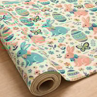 Image 1 of EASTER BUNNIES FABRIC BY THE YARD 