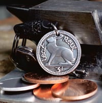 Image 2 of Irish/Celtic Hare Threepence EDC Fidget Clicker Keychain