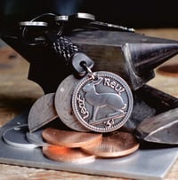 Image 1 of Irish/Celtic Hare Threepence EDC Fidget Clicker Keychain