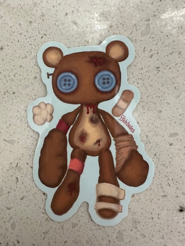 Teddy bear sticker 