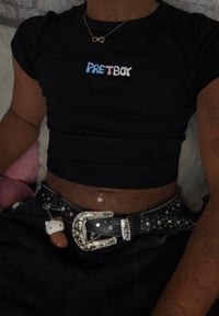 PRETBOY Micro Rib Baby Tee BLACK (PRE ORDER)