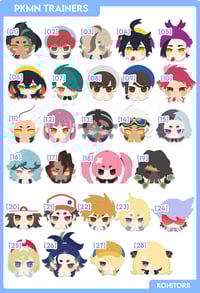 Image 3 of [★] PKMN Trainer Keychains & Sticker (58 designs)