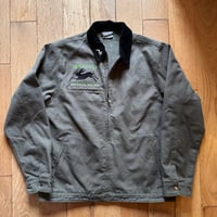 Green peasant work coat 