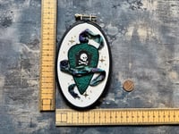 Image 8 of Pointed Poison Bottle Mix Media Embroidery Hoop 6½ x 4" 