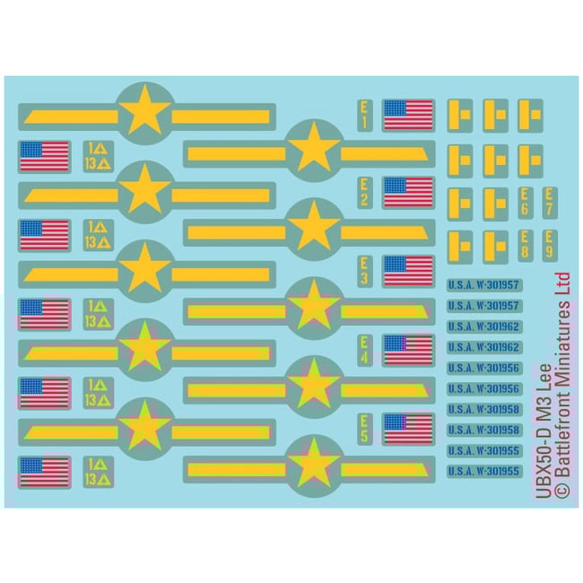 US Mid War Decal Set (USO213)