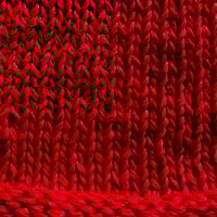 Image 3 of Bright Red Pure Linen Black Isle Beanie Hand Knitted