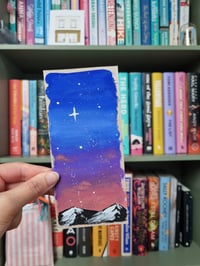 Hand-painted Bookmark - Magic - UPCYCLED CARD