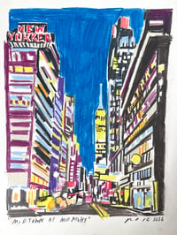 Midtown at Midnight Sketch / Drawing A Day 3.13.26
