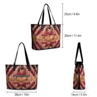 CHOCTAW WEAVE Faux Leather ZIp Tote