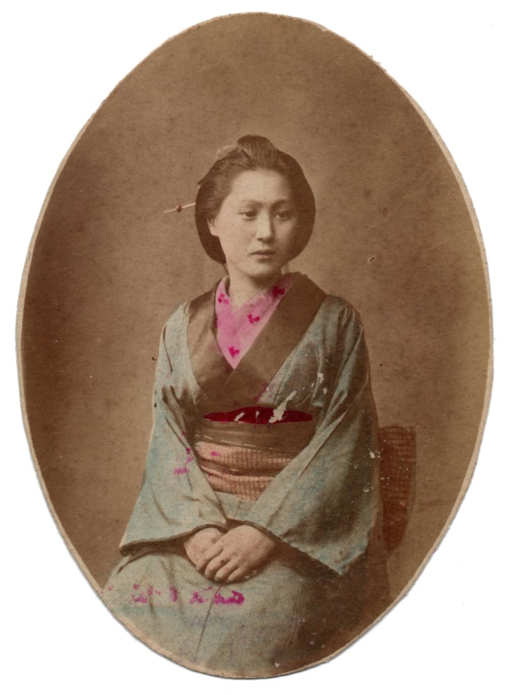 Image of Unknown: colored portrait of a woman, Japan ca. 1880