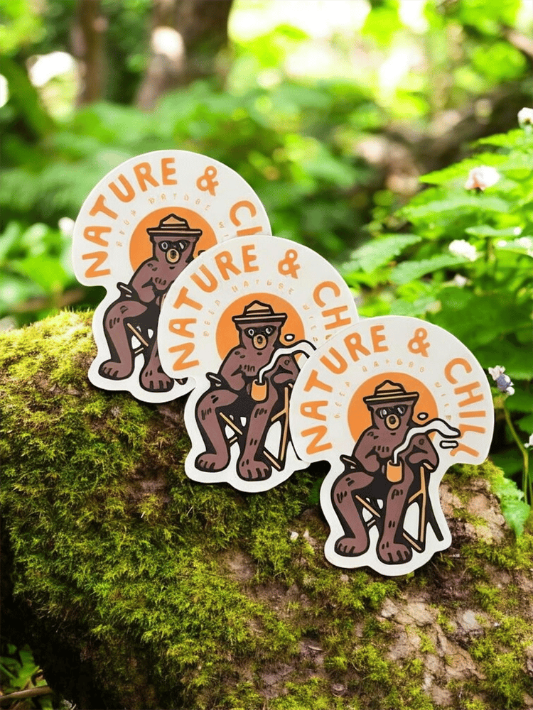 Image of Nature & Chill Trail Bear Sticker