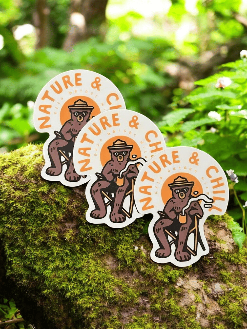 Image of Nature & Chill Trail Bear Sticker