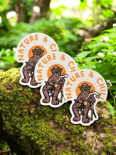 Image of Nature & Chill Trail Bear Sticker