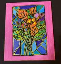 Image 5 of Faux Stain Glass painting of Lillie’s in acrylic
