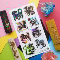 Image 2 of Chromatic Mythic Beasts Sticker Sheet