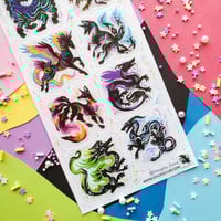 Image 3 of Chromatic Mythic Beasts Sticker Sheet