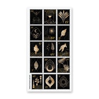 Image 1 of Golden Sealife Stamps Sticker Sheet