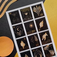 Image 2 of Golden Sealife Stamps Sticker Sheet