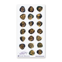 Image 1 of Golden Floral Seals Sticker Sheet