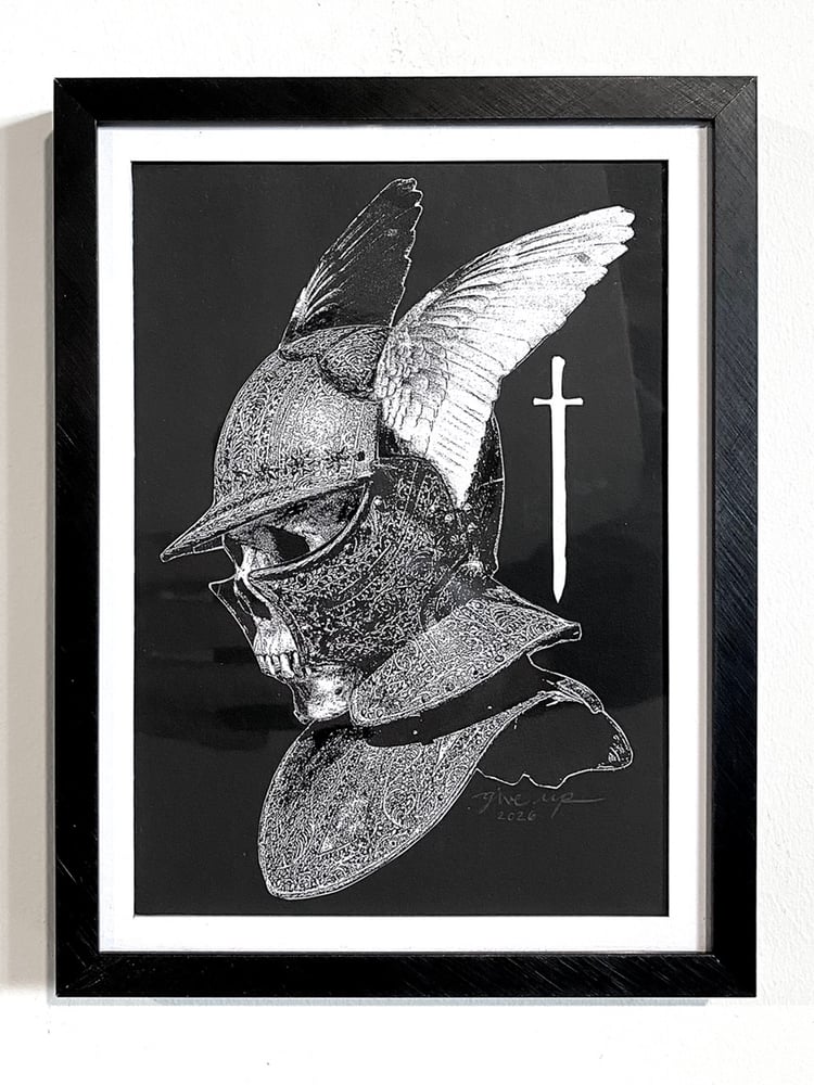 Image of 'winged helmet II' original collage