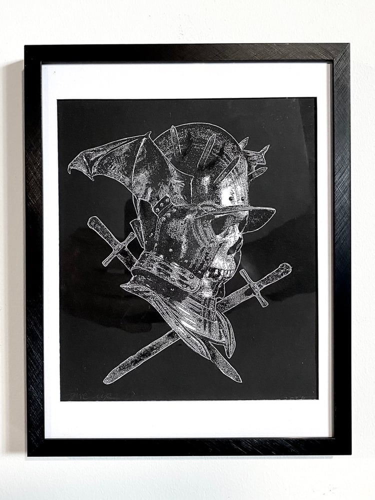 Image of 'winged helmet III' original collage