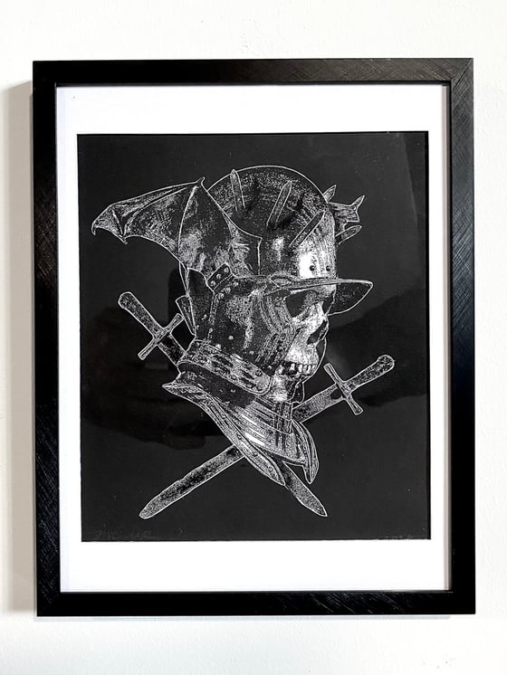 Image of 'winged helmet III' original collage