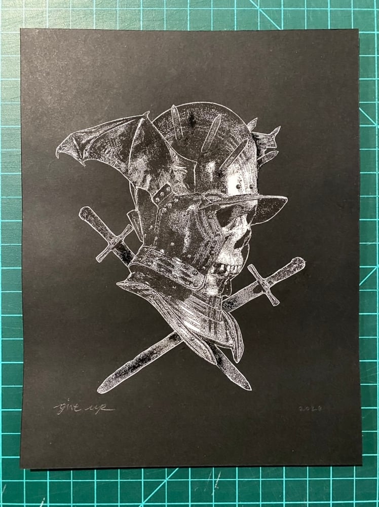 Image of 'winged helmet III' original collage