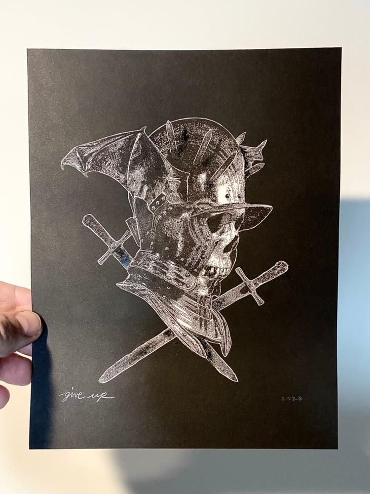 Image of 'winged helmet III' original collage