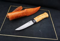 Image 18 of Puukko Knife 52100 Karelia Birch