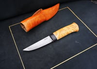 Image 19 of Puukko Knife 52100 Karelia Birch