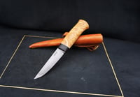 Image 21 of Puukko Knife 52100 Karelia Birch