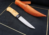 Image 23 of Puukko Knife 52100 Karelia Birch