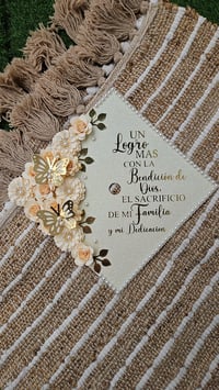 Image 1 of Custom Grad Cap Topper: Personalized Graduation Hat Decoration - Ivory