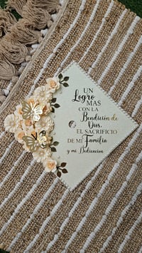 Image 4 of Custom Grad Cap Topper: Personalized Graduation Hat Decoration - Ivory