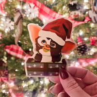 Image 1 of 'Santa Hat Gizmo' Die Cut Sticker