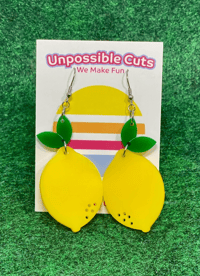Image 2 of Lemon Dangle Earrings