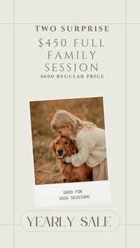 $450 FULL FAMILY SESSION 