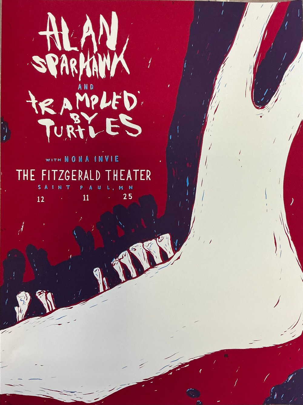 Image of ALAN SPARHAWK/ TRAMPLED BY TURTLES poster Fitzgerald Theater 12/11/25