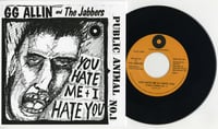 Image 1 of G.G. ALLIN & the JABBERS - "Public Animal No. 1" 7" EP