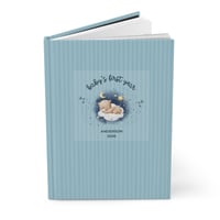 Image 2 of Baby's First Year Journal Book Blue Personalized Gifts - Bear - Hardcover Notebook Matte 5.75"x8"