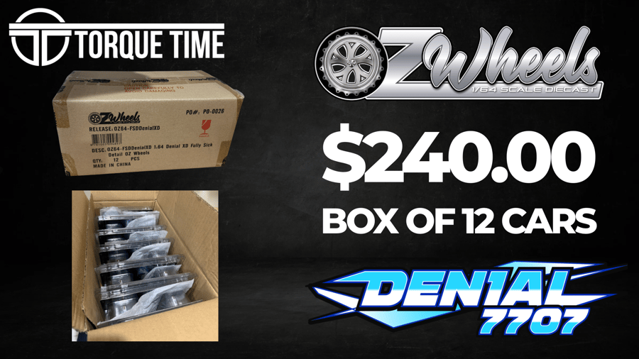Image of FULL BOX 12 cars- OZ Wheels - DEN1AL 1.64 SCALE DIECAST