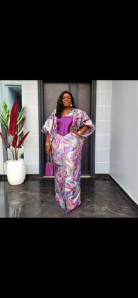 Purple African boubou party dress