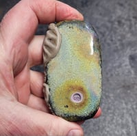 Image 4 of XXXL. Mom & Baby African Elephant - Flamework Glass Sculpture Bead