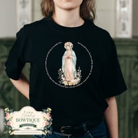 Hail Mary Prayer- Heather Black T-shirt