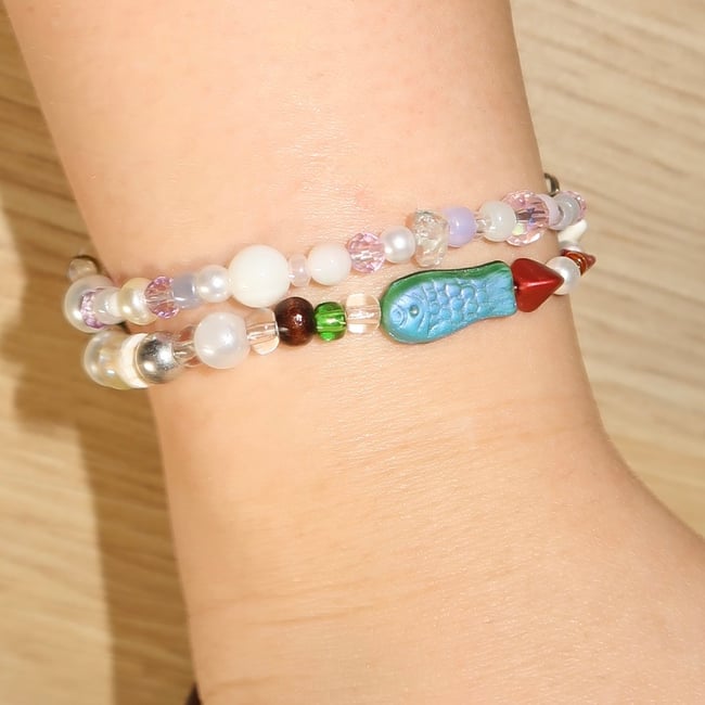 'fishy me' beaded bracelet