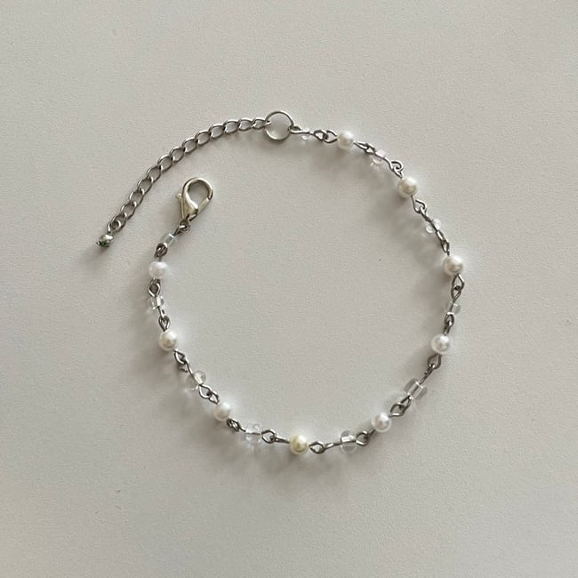 mini pearl and seed beed bracelet