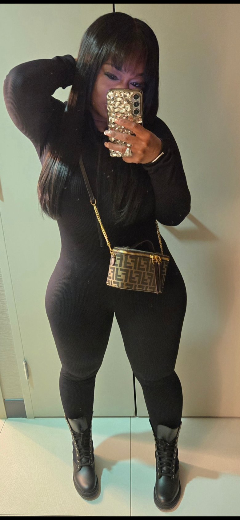 Image of Black Compression Jumpsuit