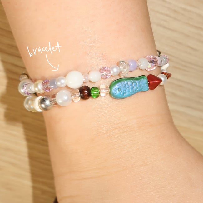 minimal beaded bracelet