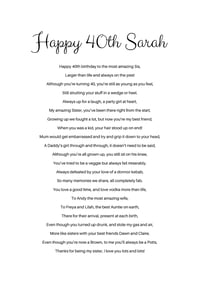 Image 4 of Copy of Personalised rhyme for Sister 